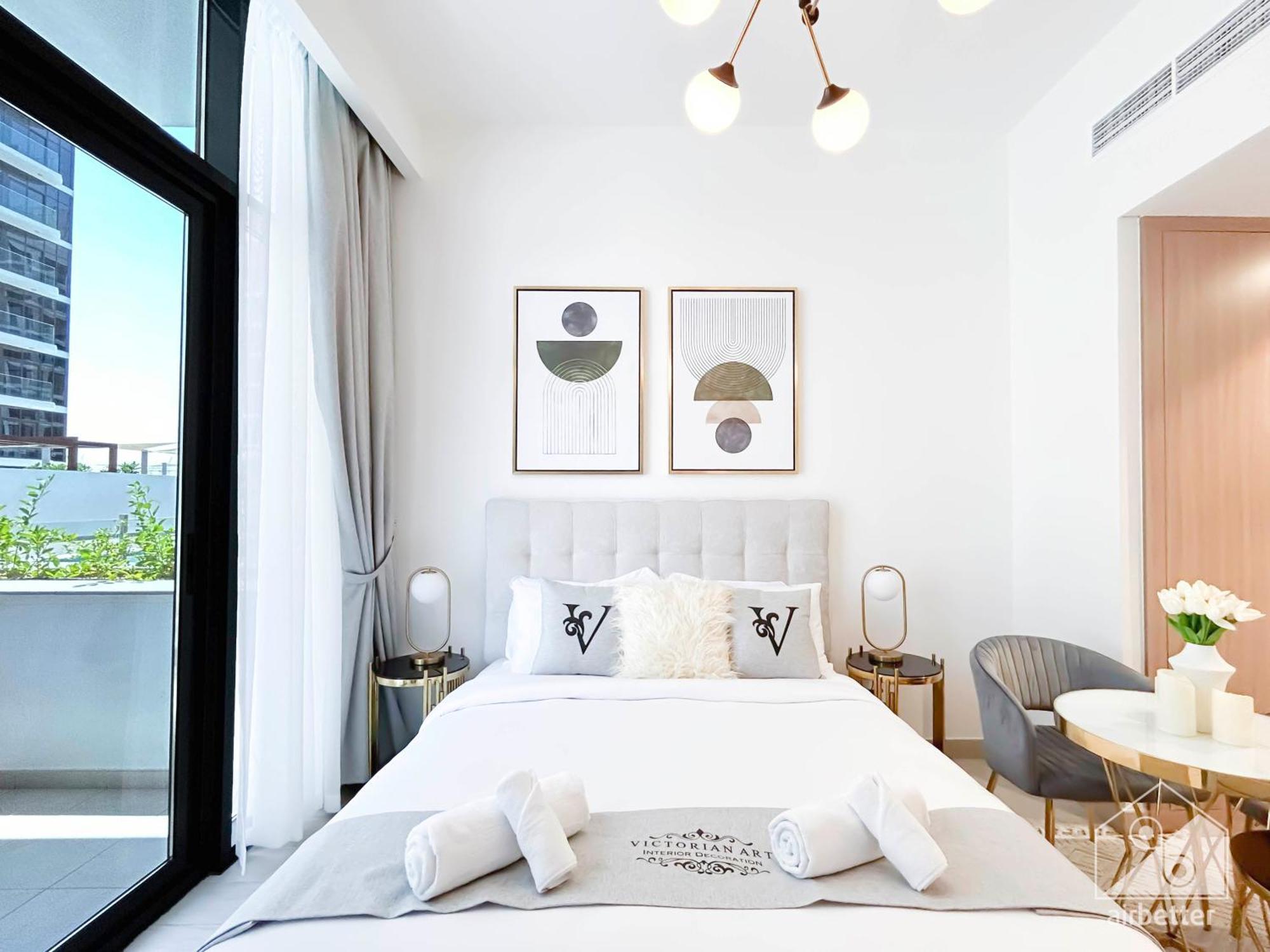 Charming Studio With Balcony In Azizi Riviera Dubaj Kültér fotó